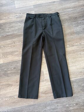 Tilley Mens Black Dress Trousers - Classic Tailored Fit